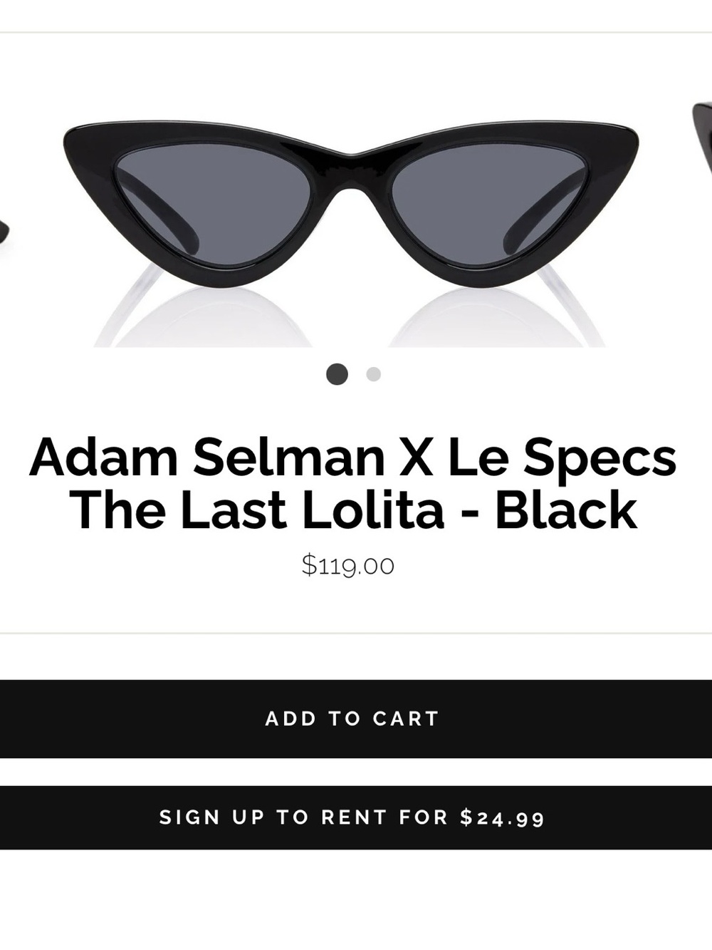 Le Specs X Adam Seleman Cat Eye Sunglasses